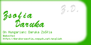 zsofia daruka business card